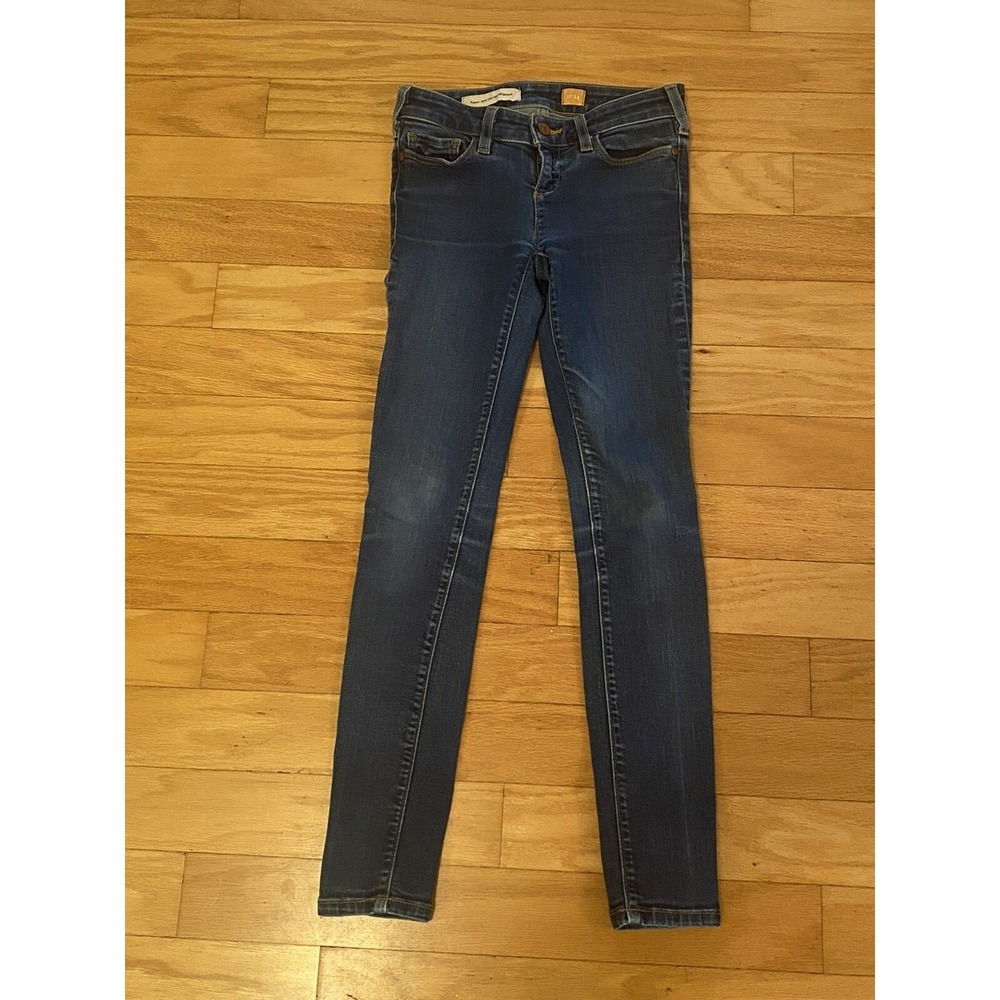 Pilcro & the Letterpress Anthropologie Skinny Stretch Blue Jeans Womens sz 24